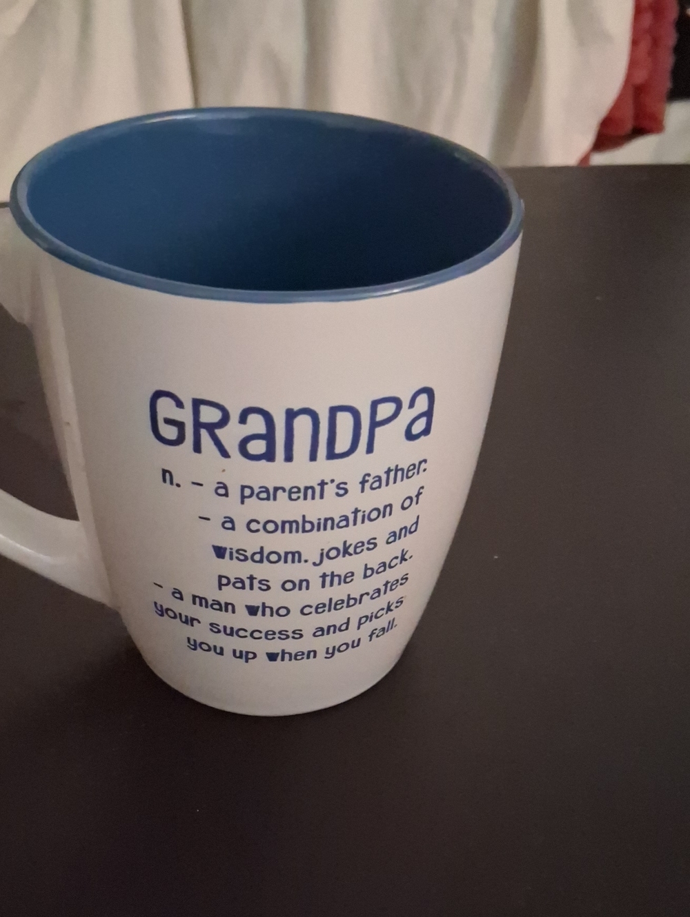 Blue & White Grandpa Definition Ceramic Mug